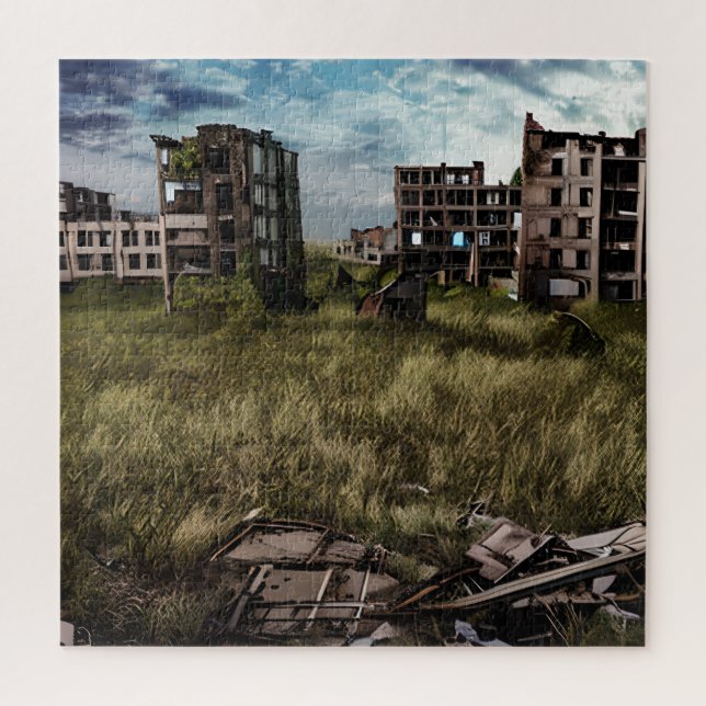 Puzzle Abandonado | Edificios urbanos postapocalípticos (Vertical)