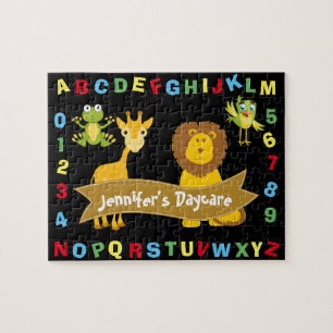 Puzzle ABC 123 y los animales personalizaron guardería