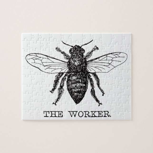 Puzzle Abee Worker Honey Black Bumblebee (Horizontal)