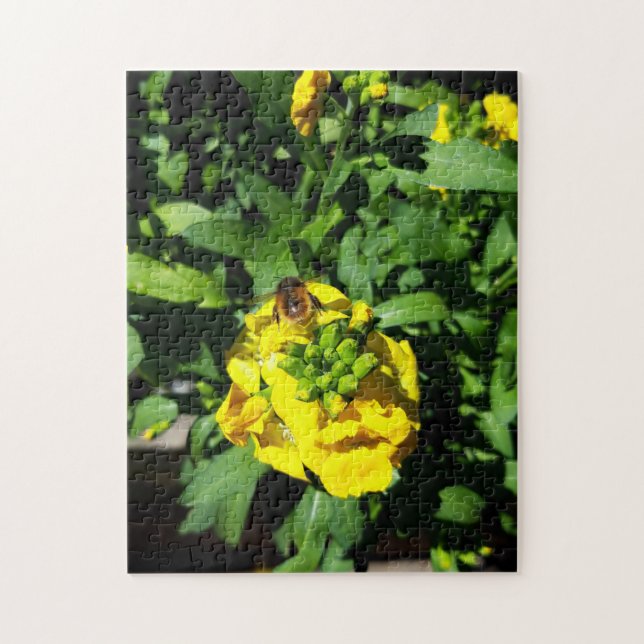 Puzzle Abeja a las flores amarillas (Vertical)