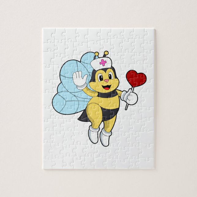 Puzzle Abeja como enfermera con corazón.PNG (Vertical)
