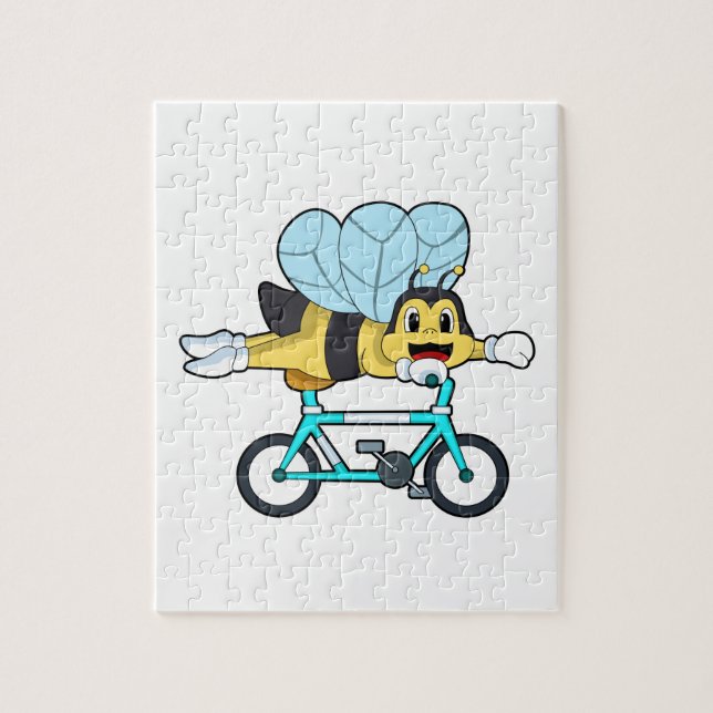 Puzzle Abeja con bicicleta (Vertical)