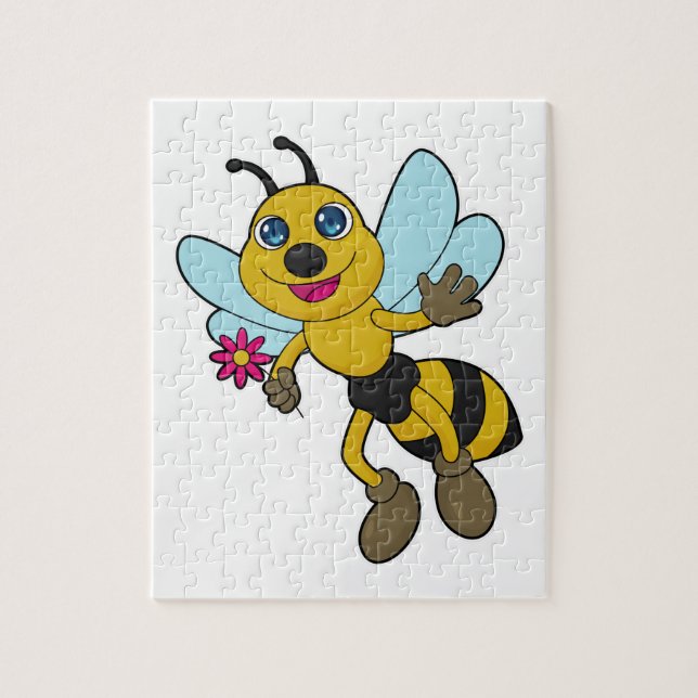 Puzzle Abeja con flor (Vertical)