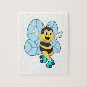 Puzzle Abeja con patines de rodillos