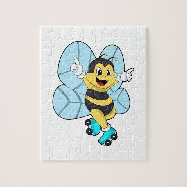 Puzzle Abeja con patines de rodillos (Vertical)