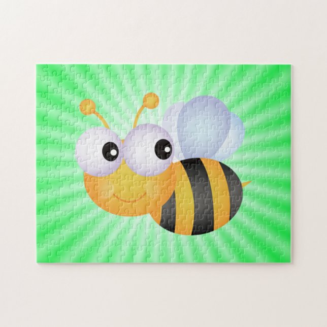 Puzzle Abeja Cuta; Verde (Horizontal)