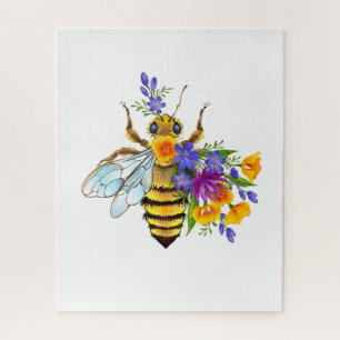 Puzzle Abeja de flor con plantas silvestres