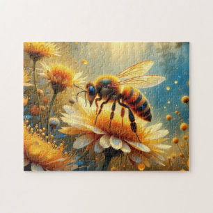 Puzzle Abeja en el jardín de flores