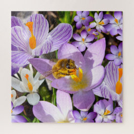 Puzzle Abeja en las flores de Crocus