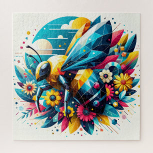 Puzzle Abeja Geométrica Abstracta