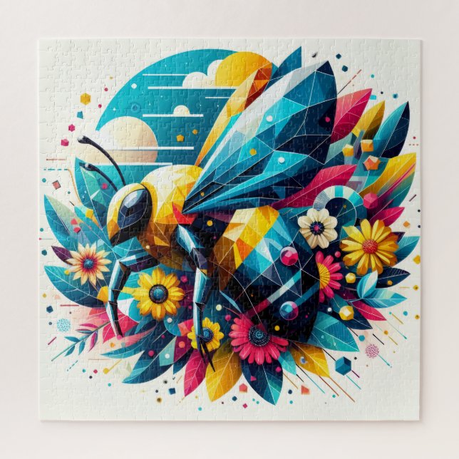 Puzzle Abeja Geométrica Abstracta (Vertical)