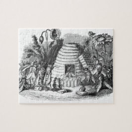 Puzzle Abeja Reina Y Abejas Trabajadoras En La Colmena