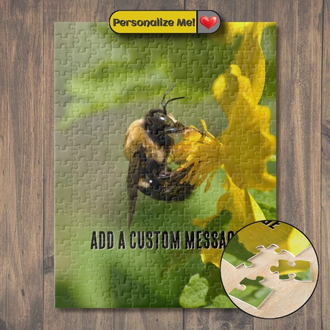Puzzle Abeja Zumbadora en Primer Plano (Bumble Bee Closeup Jigsaw Puzzle)