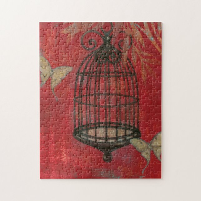 Puzzle Abertura decorativa con mariposas (Vertical)