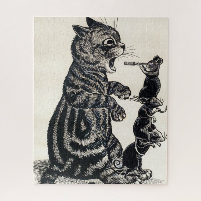 Puzzle Abierta de forma amplia por Louis Wain (Vertical)