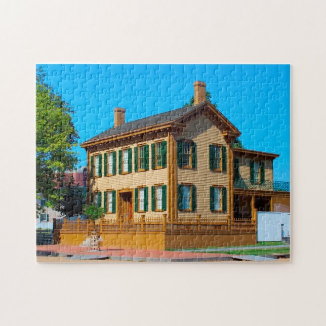 Puzzle Abraham Lincoln Homestead. (Horizontal)