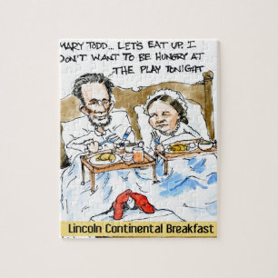Puzzle Abraham Lincoln & Mary Todd Desayuno en la cama