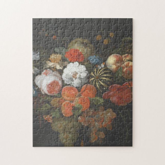 Puzzle Abraham Mignon - Tarde Garland Of Fruit And Flower (Vertical)