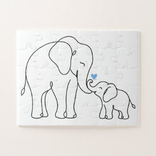 Puzzle Abrazo de Elefante Suave