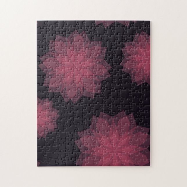Puzzle abstracción de flores rosadas, frescas, modernas (Vertical)