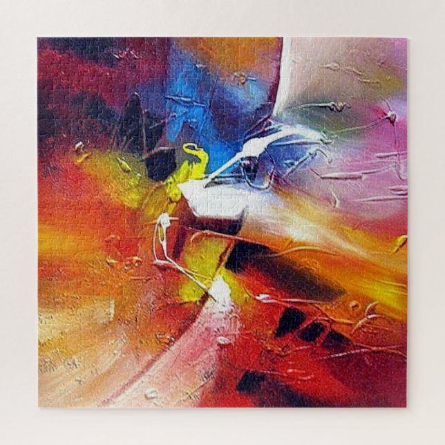 Puzzle Abstract Expressionist Style Art Painting Modern (Vertical)