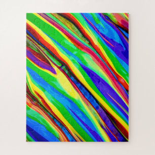Puzzle Abstract Glossy Rainbow Paint