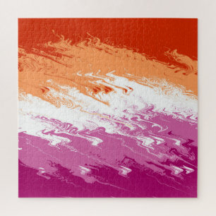 Puzzle Abstract Lesbian Pride Flag