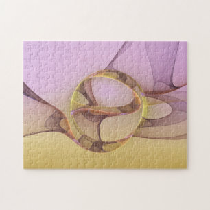Puzzle Abstract Motions Modern Pink Golden Fractal Art