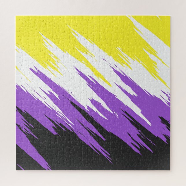 Puzzle Abstract Nonbinary Pride Flag    (Vertical)