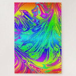 Puzzle Abstract Splashing Rainbow Liquid