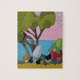 Puzzle Abstract Stain Glass