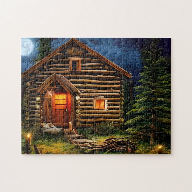 Puzzle Abstract Wilderness Little Cabin (Horizontal)