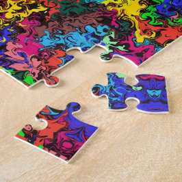 Puzzle Abstracto de color crudo / medio ladrillo /