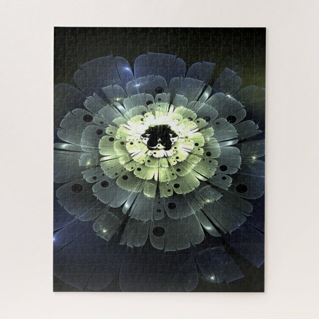 Puzzle Abstracto Flor Fractal 3D (Vertical)