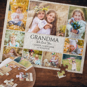 Puzzle Abuela Ama a sus Nietos Collage de Fotos