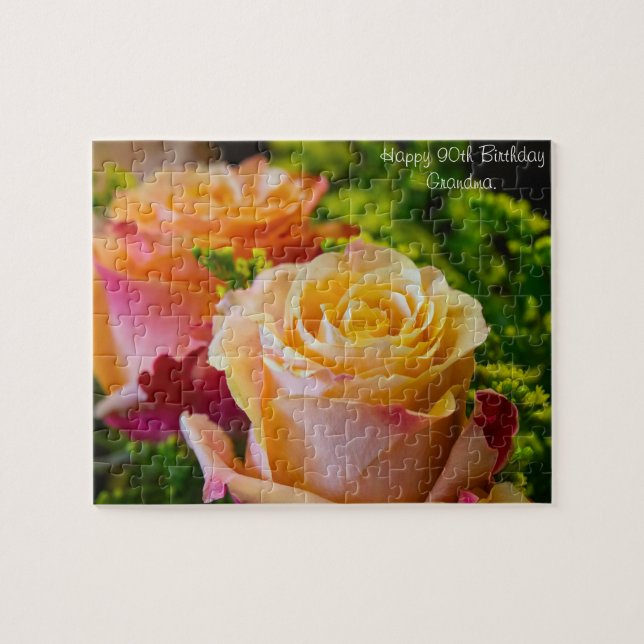 Puzzle Abuela cumple 90 años. (Horizontal)