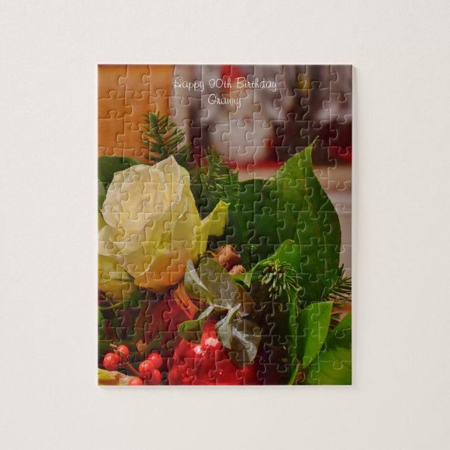 Puzzle Abuela en su cumpleaños número 90. (Vertical)