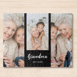 Puzzle Abuela Estableció Escritura Moderna 3 Foto<br><div class="desc">Abuela Estableció Escritura 3 Foto Rompecabezas Moderno Elegante. Para personalizar,  reemplace las fotos y cambie el año.</div>