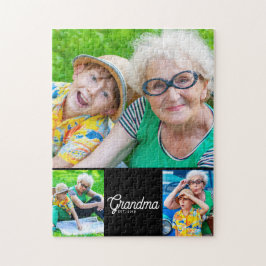 Puzzle Abuela Estableció Escritura Negra 3 Foto