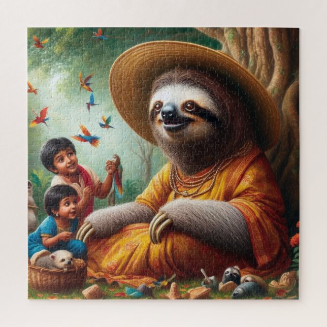 Puzzle Abuela Sloth (Vertical)