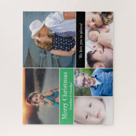 Puzzle Abuela y abuela de la navidad verde personalizado