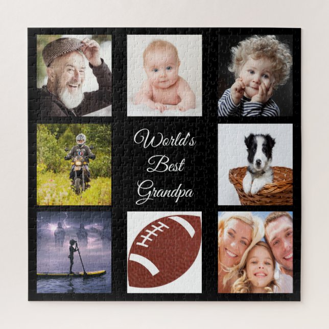 Puzzle Abuelo Colección de fotos mejor abuelo negro (Vertical)