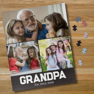 Puzzle Abuelo estableció negrita script blanco 3 foto