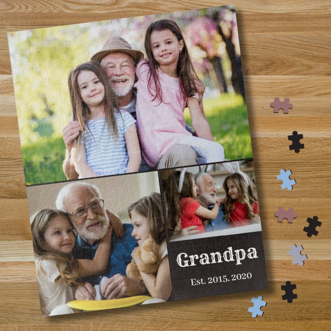 Puzzle Abuelo estableció negrita script blanco 3 foto (Subido por el creador)
