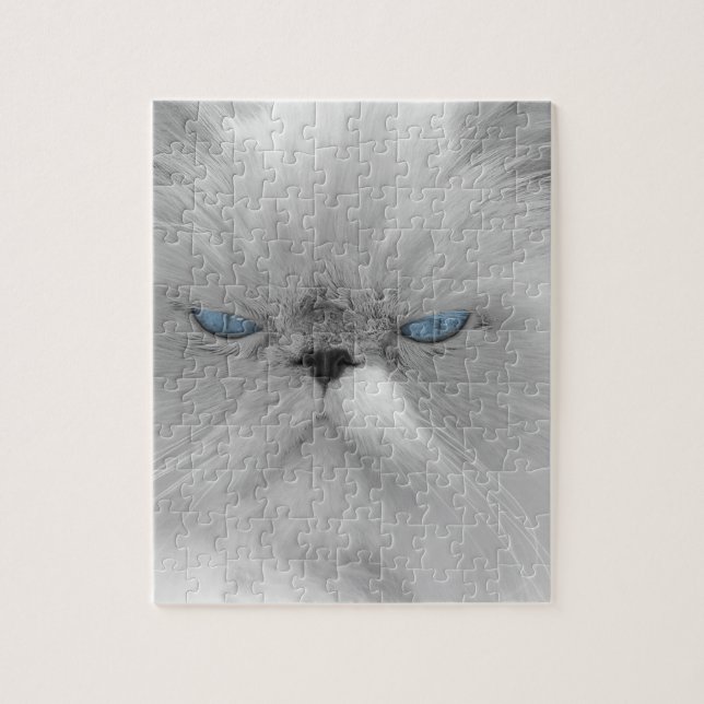 Puzzle Abuelo malvado del gato gruñón (Vertical)