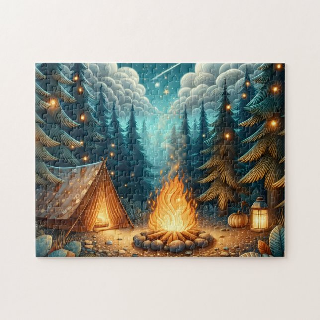Puzzle Acampada en bosque (Horizontal)