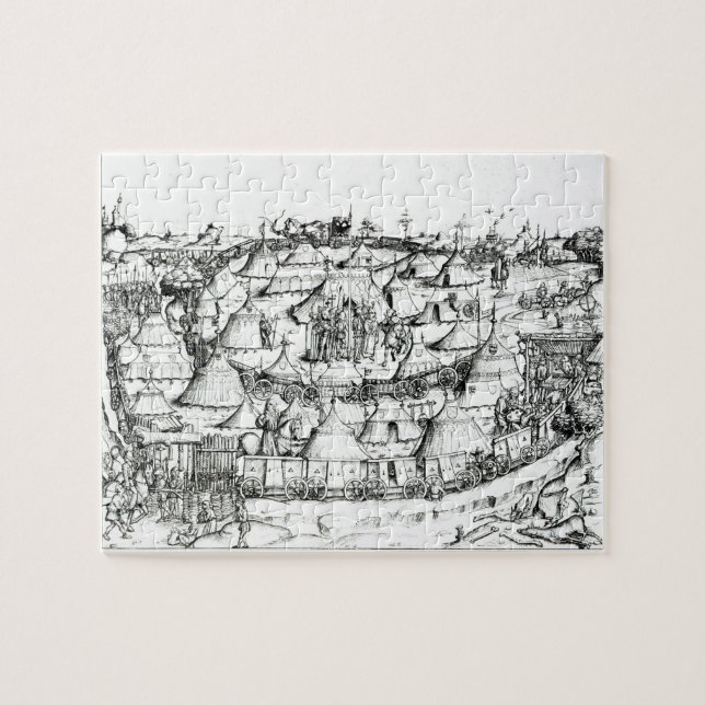 Puzzle Acampamento militar medieval, de un libro, pub. 18 (Horizontal)