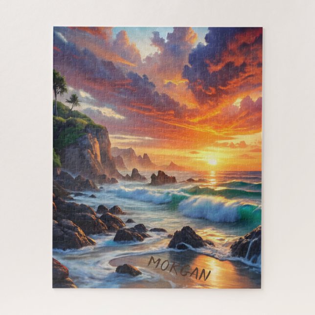 Puzzle Acantilados Tropicales personalizados - Costa Vibr (Vertical)