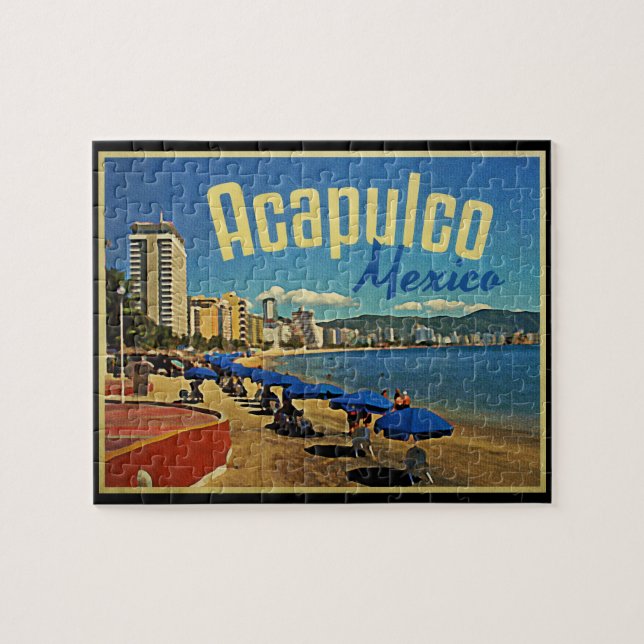 Puzzle Acapulco México Viajes de época (Horizontal)