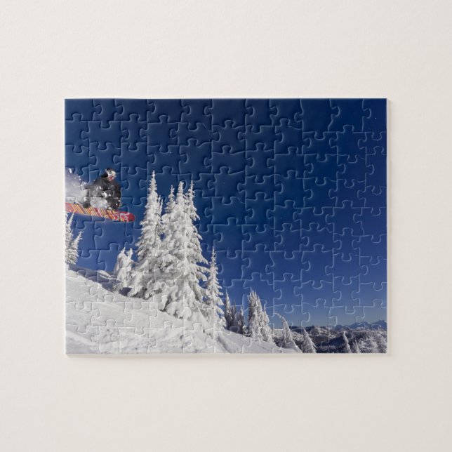 Puzzle Acción de snowboarding en Whitefish Mountain Resor (Horizontal)